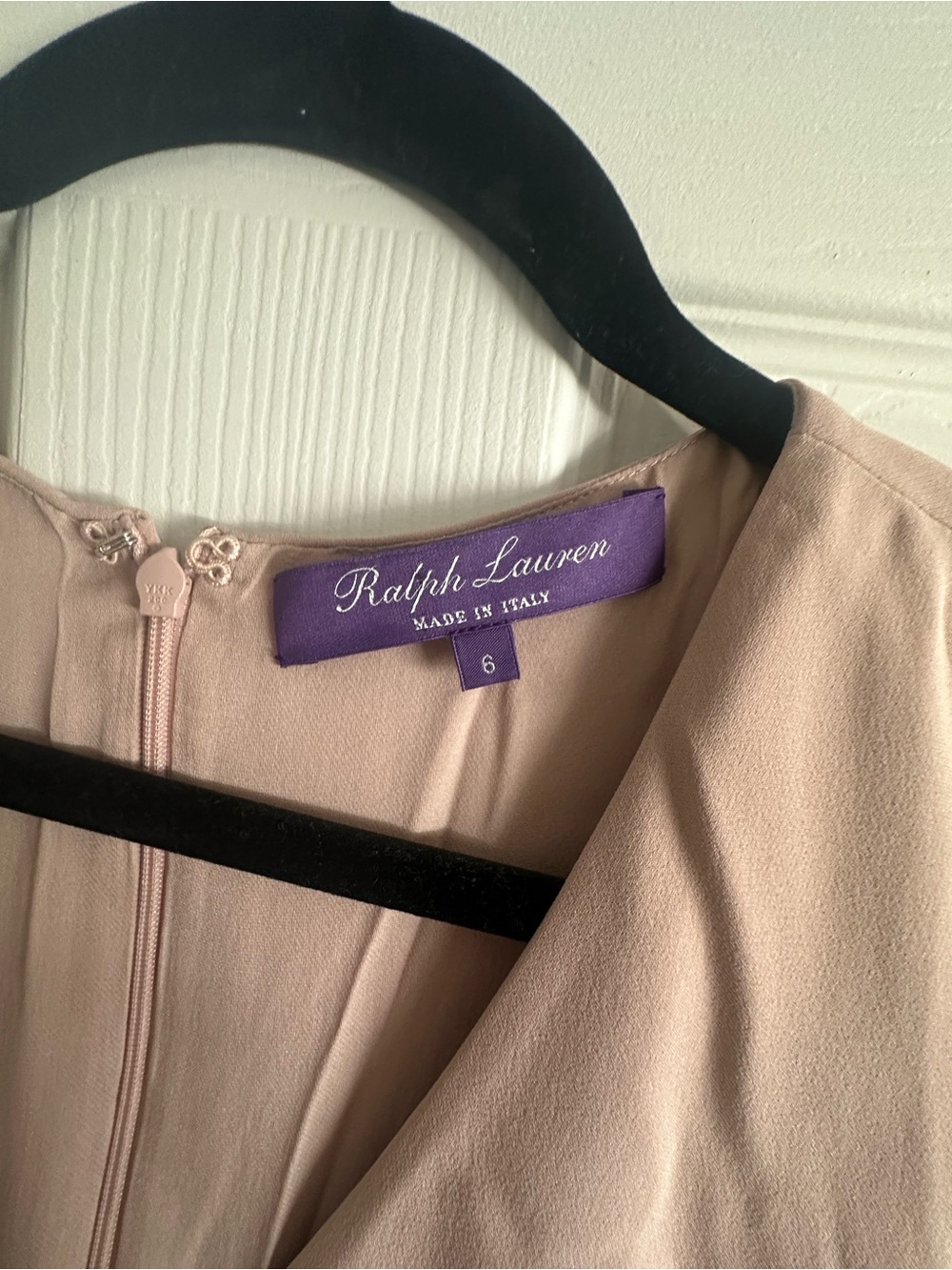 Ralph Lauren Purple Label 100% Silk Dress in Blush